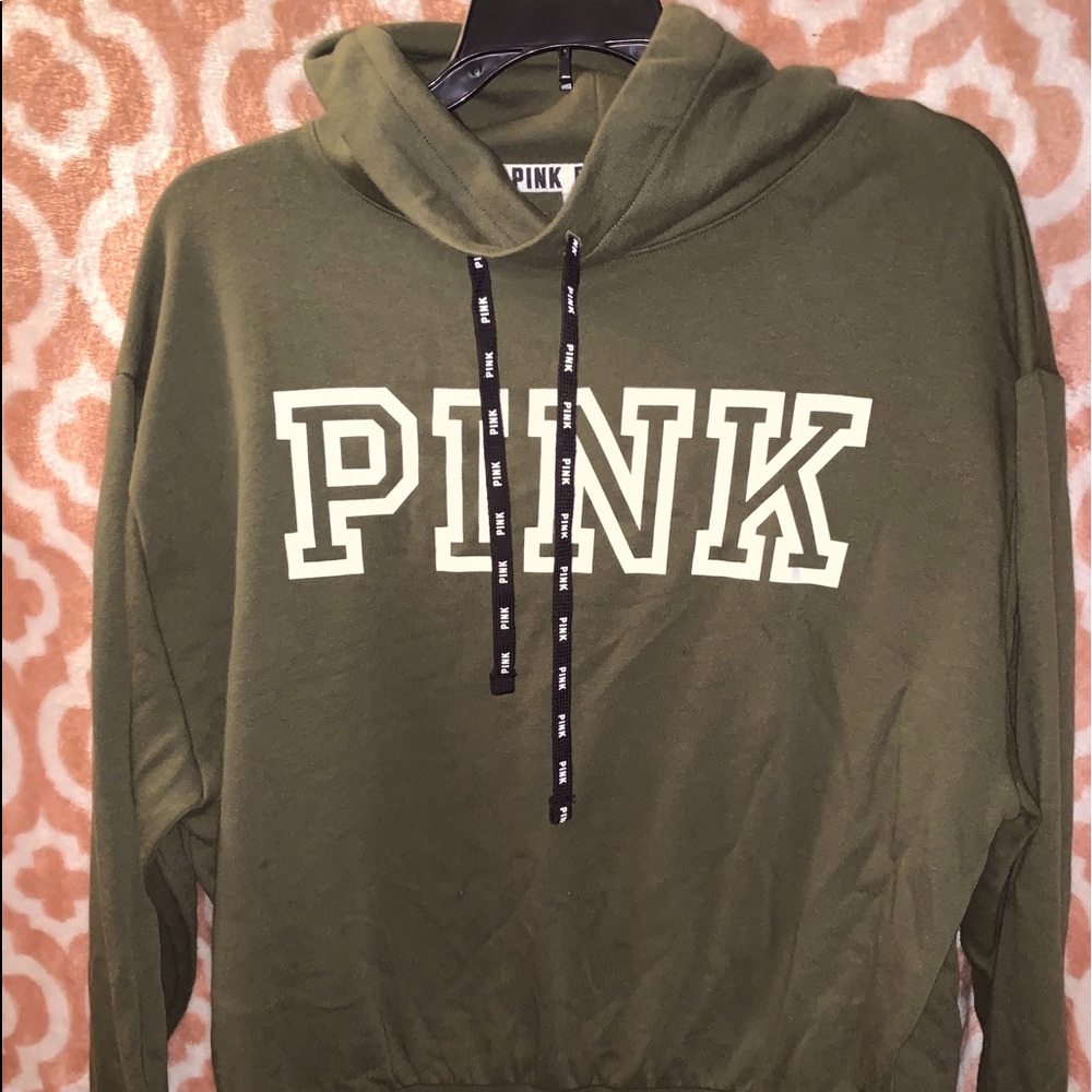 Victoria secret pink olive cowl sweatshirt